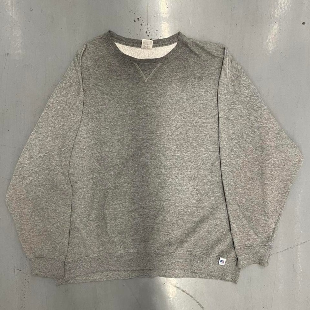 Vintage 90s‎ oversized Russel grey blank crewneck with vintage tag